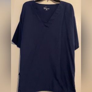Women’s Navy plus size scrub shirt…